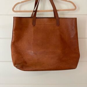 Madewell Tan Leather Tote Bag